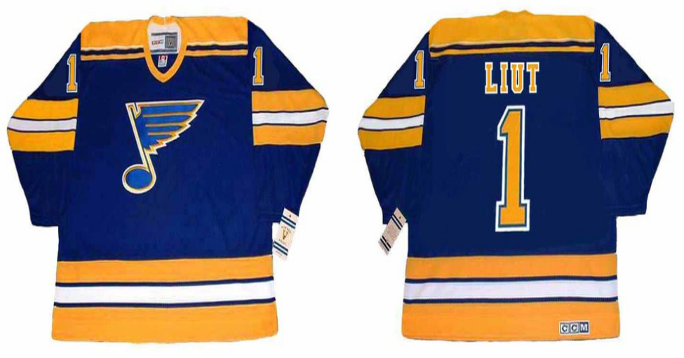 2019 Men St.Louis Blues #1 Liut blue CCM NHL jerseys
